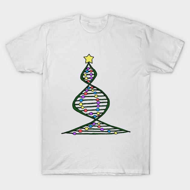 DNA of a Christmas Tree T-Shirt by RFMDesigns